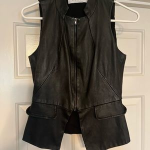 Black leather XS Hunter Bell top